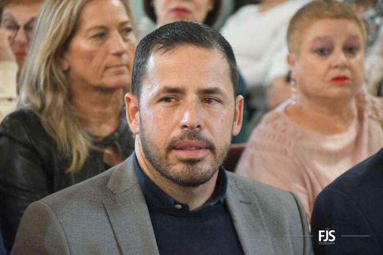 Héctor Suárez, en una imagen de este mediodía en la misa de Jinámar/FJS Fotografía.